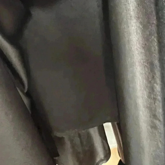 Vintage La Scala Halter Black Studded Prom Dance Liquid Knit Dress whimsigoth L - Picture 7 of 14